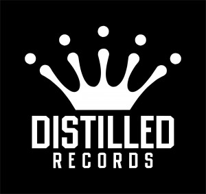 distilled logo white